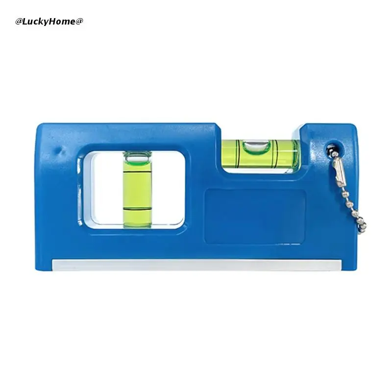 11UA портативный магнитный Карманный уровень, спиртовой пузырьковый уровень с металлическим крючком для ключей для определения горизонталь...