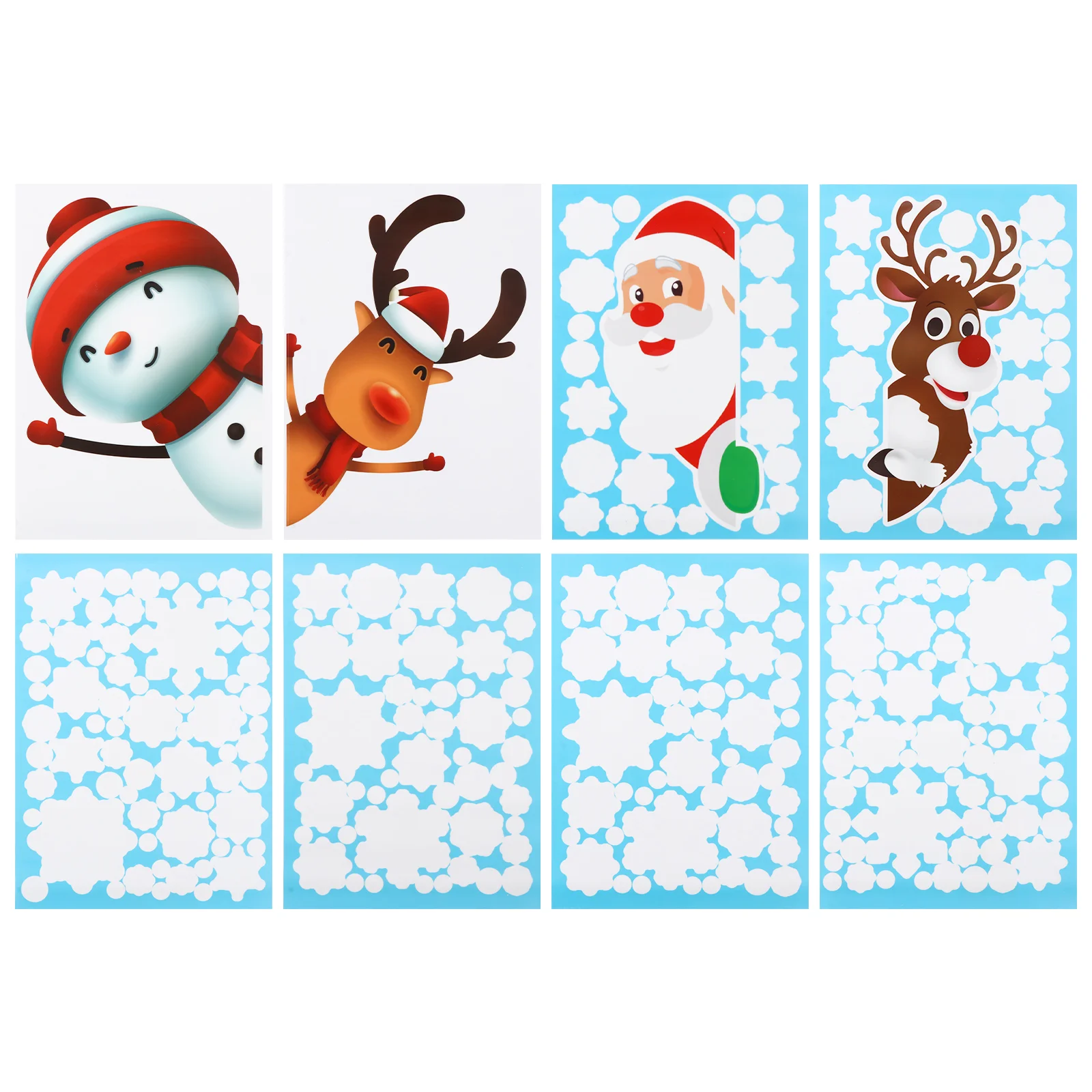 

Christmas Window Decals Wall Sticker Cling Party Clings Decalsnowflake Stickpeel Stickersmerry Favor Mural Snowmanwinter Holiday
