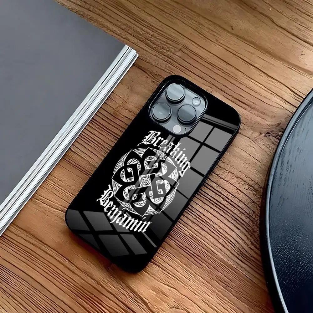 Чехол для телефона Breaking Benjamin iPhone 16 15 Pro 14 13 12 11 Mini X XS XR Max 6 8 Plus SE 2020 стеклянный дизайн