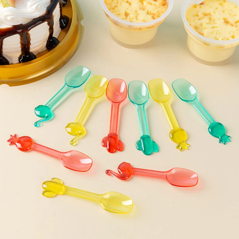 

9 шт./компл. Милая мультяшная одноразовая мини-ложка для мороженого, десерта, детской столовой посуды для пикника, вечеринки, дома, столовые п...