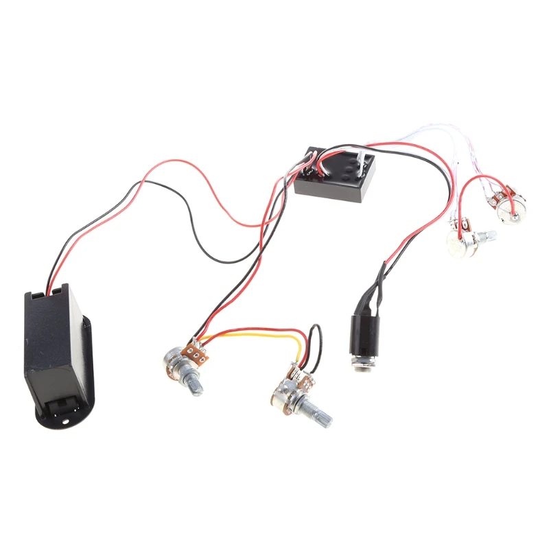 

2 Band Active Bass Guitar Preamp Circuit Pickup Black