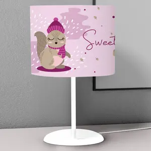 Cute Fancy Cat Kids Bedroom Nightstand Night Desktop Lamp Decorative Lampshade Book Reading Light Lantern Bedside