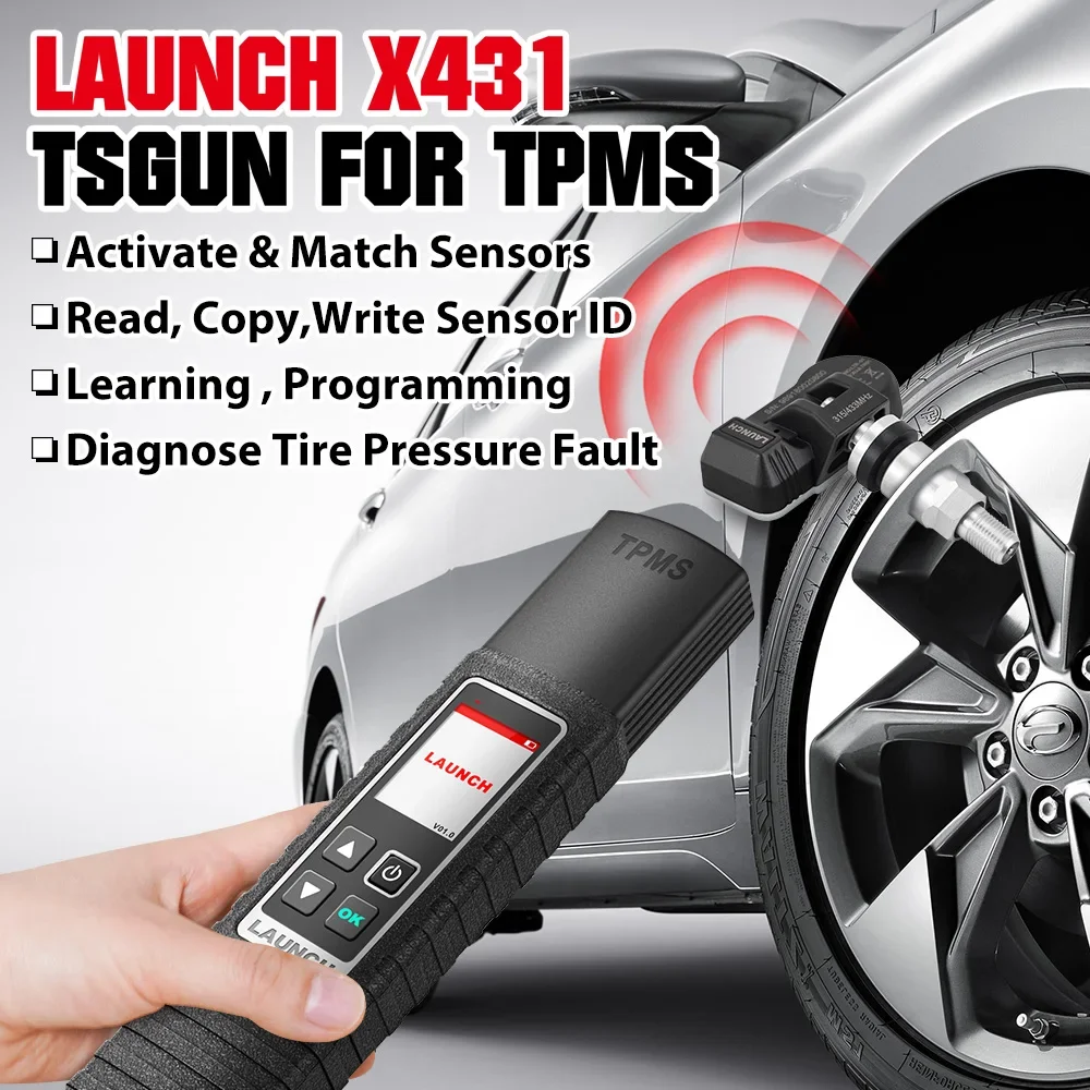 

LAUNCH X431 TSGUN I-TPMS автомобильный детектор давления в шинах, датчик активации, программирование, диагностика обучения с X431 V/V+/PRO3