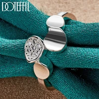doteffil 925 sterling silver round ring for woman fashion wedding engagement party gift charm jewelry