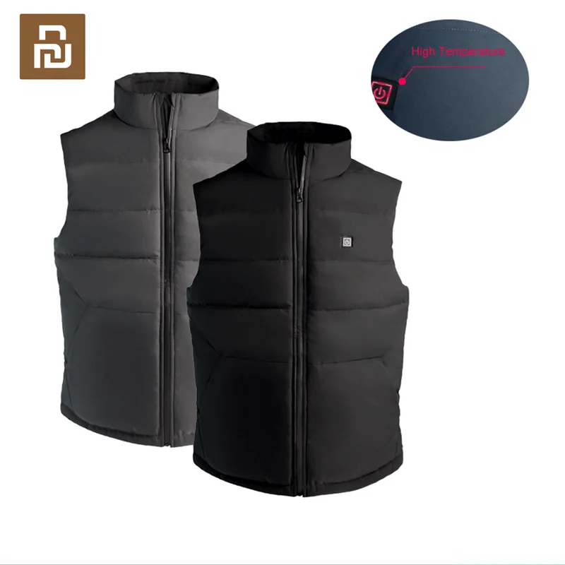 

SKAH 4-Heating Area Graphene Electric Heated Vest Men Outdoor Winter Warm USB Smart Thermostatic Heating Jacket