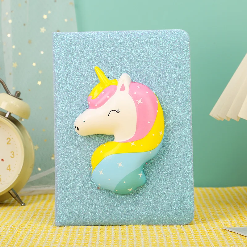 Блокнот для девочек блокноты со сжимаемым единорогом милый журнал декомпрессии