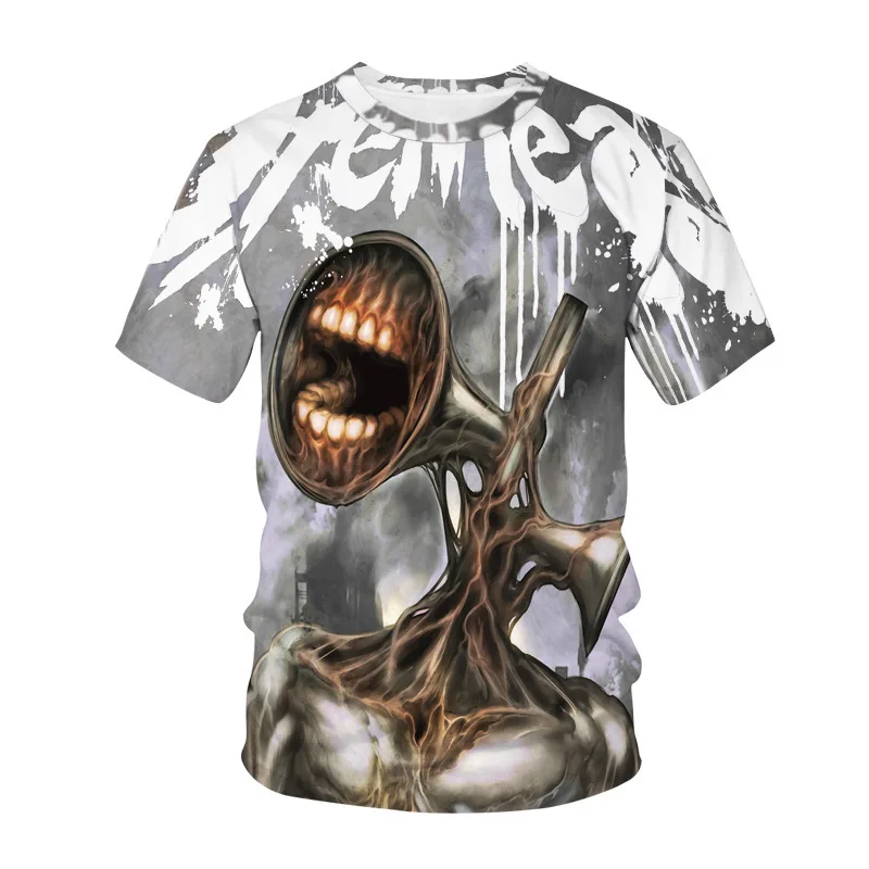 

Summer Siren Head 3D Print T Shirt for Kids Teens Cartoon Anime T-shirt Boys Girls Children Short Sleeve Tee Tops Streetwear