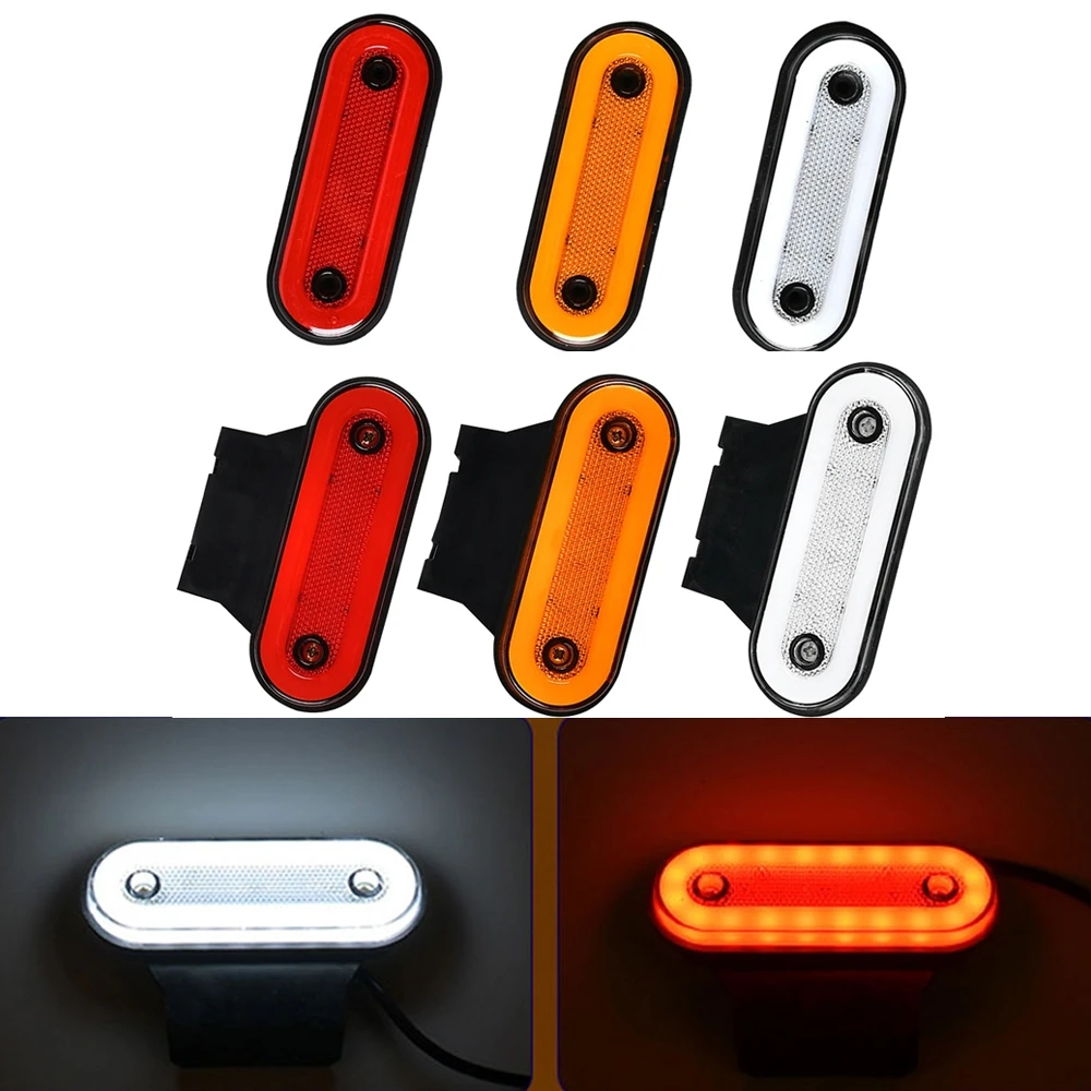 

1PC LED Side Marker Light 12V 24V Truck Clearance Lamp Tail Light Trailer Tractor Lorry Warning Parking Lamp with Bracket