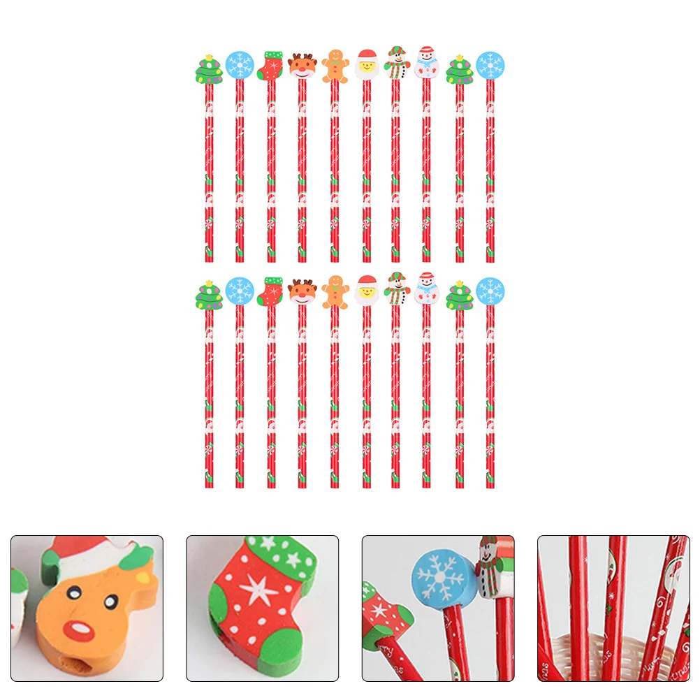 

Christmas Kids Eraser Children Holiday Erasers End Stationery Party Gift School Student Cartoon Toppers Stationary Term Gifts
