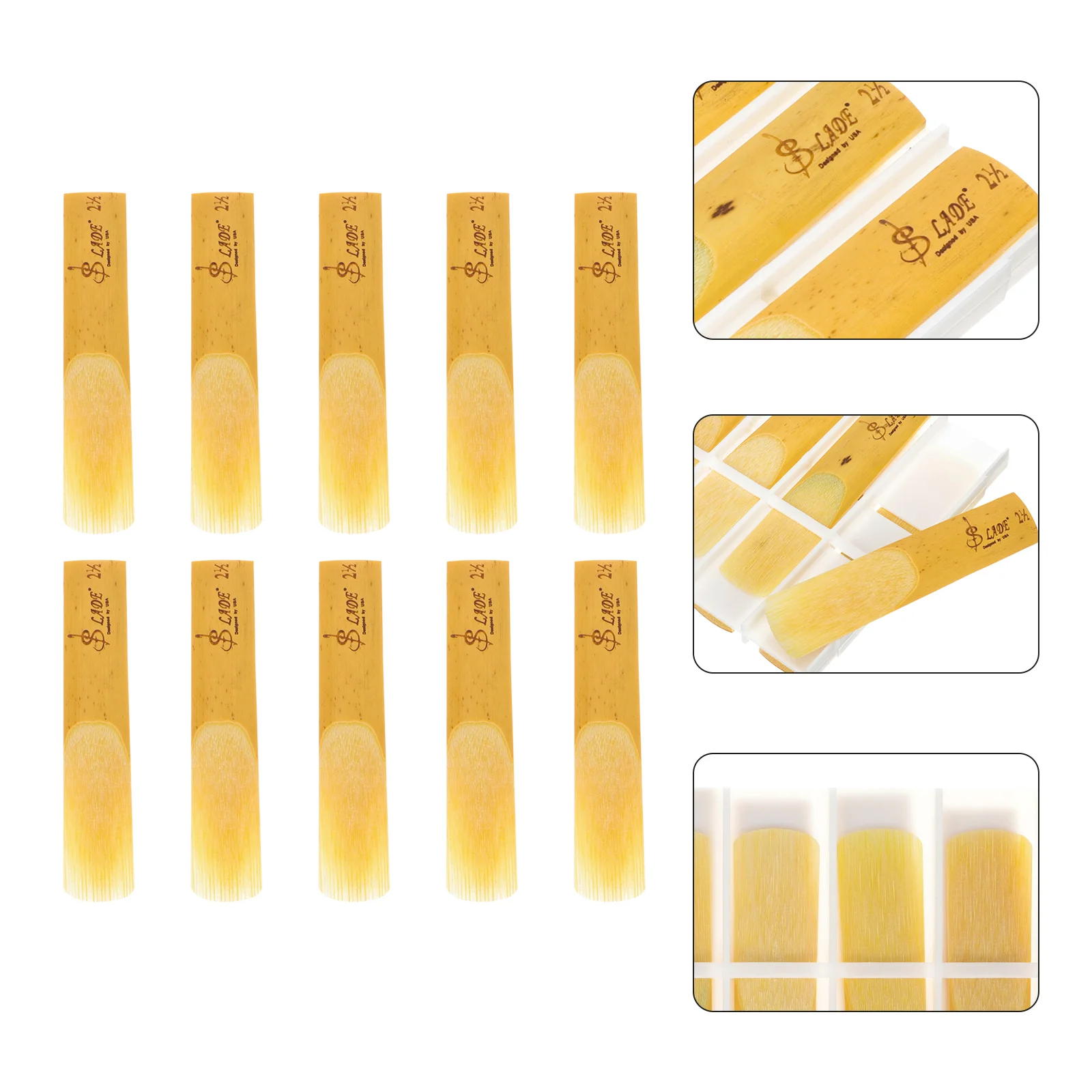 

10Pcs Saxophone Beginner Sax Instruments Saxophone Reeds Professional Saxophone Reed for Beginner Home Concert Practice