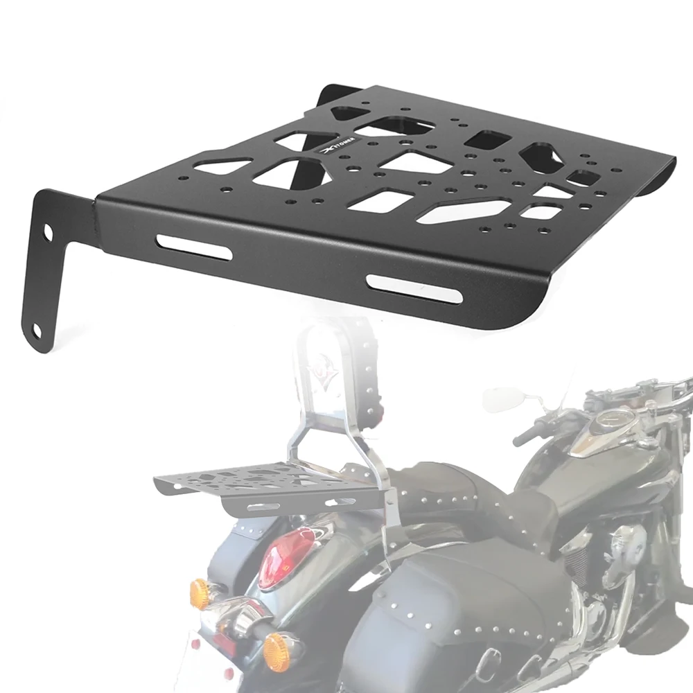 Фото Задняя стойка мотоцикла для Kawasaki Vulcan 900 1700 2000 Classic VN900LT VN1700LT VN2000LT, кронштейн полки для багажа, поддержка хвостовой коробки №1
