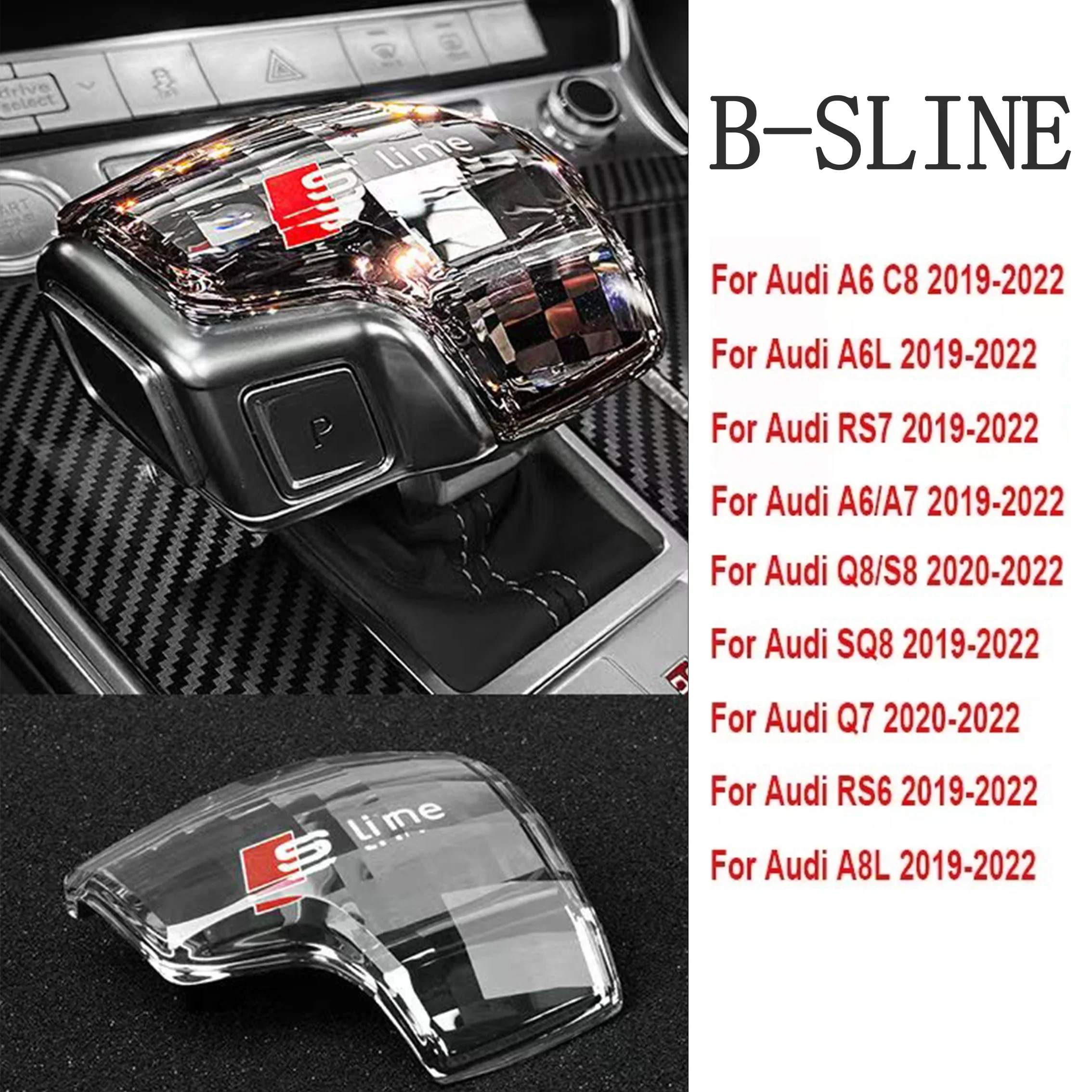 

Кристаллическая ручка переключения передач, автоматическая хрустальная ручка переключения передач для Audi A6 C8 A6L RS7 A7 Q8 S8 SQ8 Q7 RS6 A8L A4 A4L Q5L RS4 RS5 A5