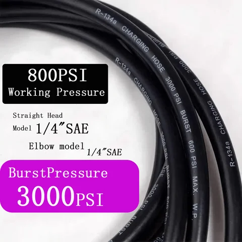 1M1.2M1.8M трехкомплект черной противовзрывной трубки хладагента для R12, R22, R134A, 404,502, комплект для зарядки автомобильного хладагента HVAC