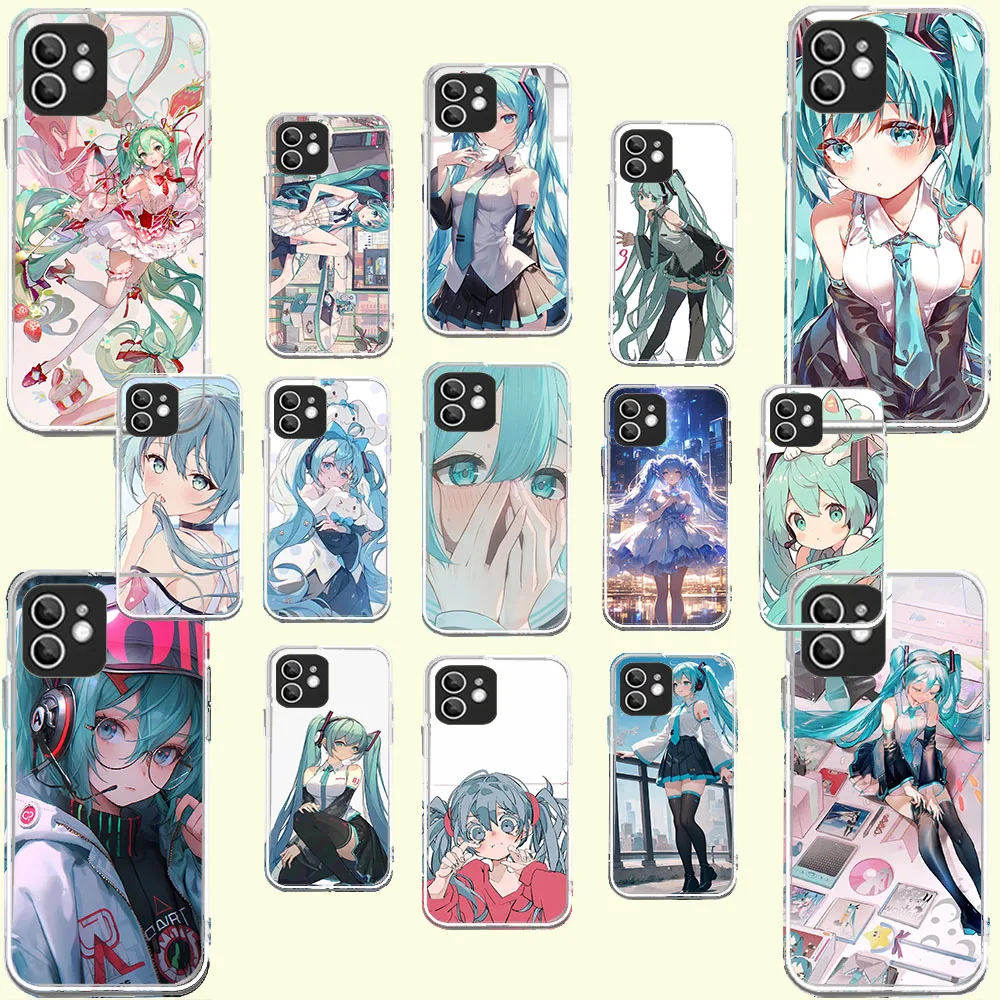 WB-12 Hatsune Miku Transparent Silicone Case For Moto G42 50 51 52 60 62 71 72 84 85 200 Edge 40 pro Ultra