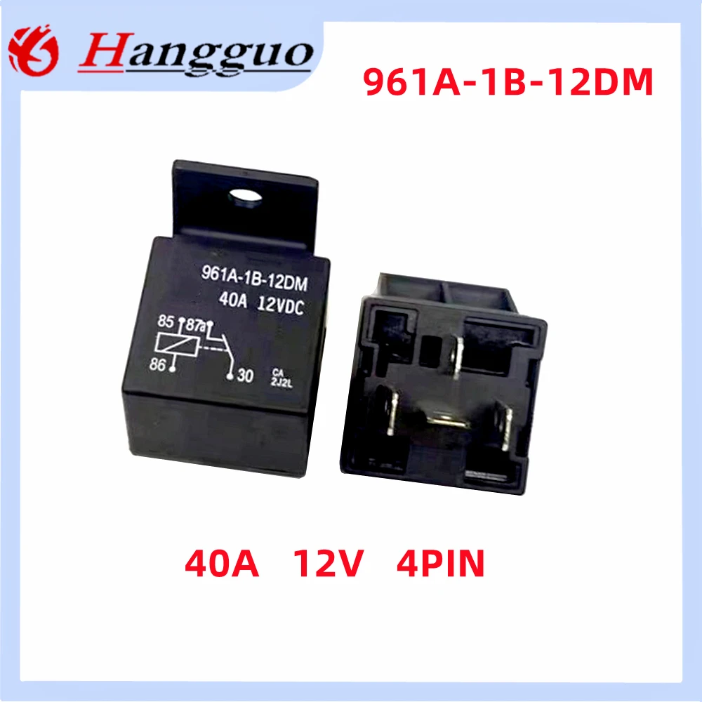 2 шт./лот 961A-1B-12DM 40A 12 В 4-контактное автомобильное реле с основанием GPS-навигации