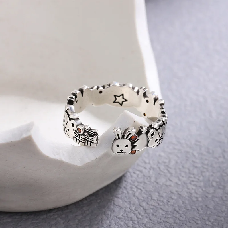

Korean Korean Personalized Animal Ring Female Light Luxury Retro Ins Niche Design Senior Sense Index Finger Ring Ring