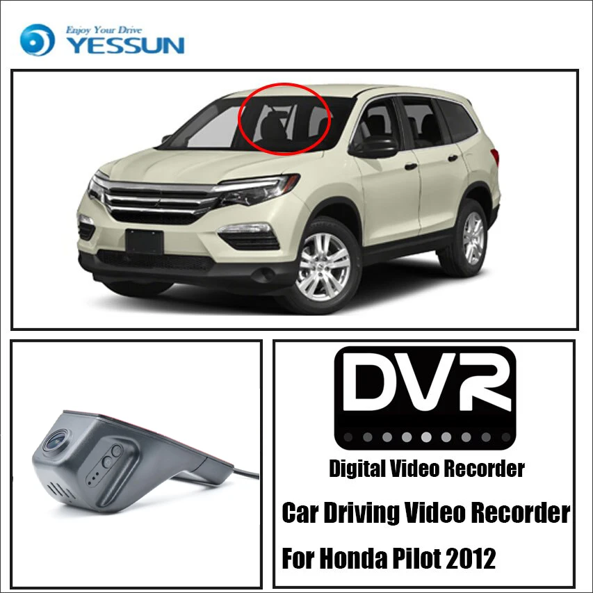 

YESSUN Car DVR Driving Video Recorder For Honda Pilot 2012 HD 1080P Not Rear Back Camera Front Dash Camera