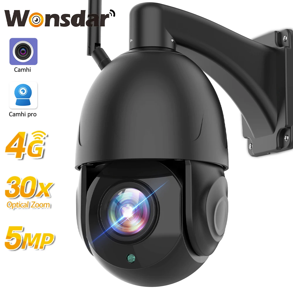 4G Outdoor PTZ Camera 5MP HD WIFI Speed Dome 30X Optical Zoom Security IP Auto Tracking CCTV Surveillance Camhi |