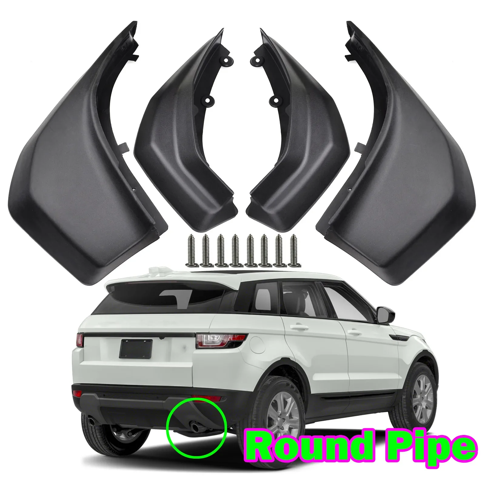 Комплект брызговиков для RANGE ROVER EVOQUE 2012-2018 PURE PRESTIGE брызговик переднее и заднее