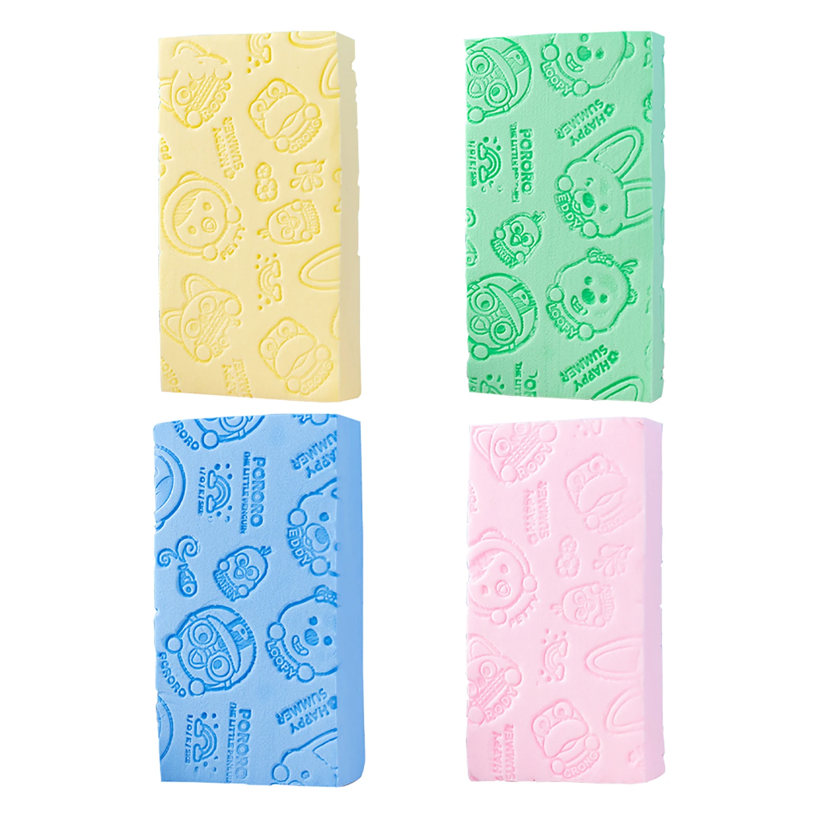 

4pcs Exfoliating Bath Sponge Spa Scrub Shower Brush Soft Durable Body Care