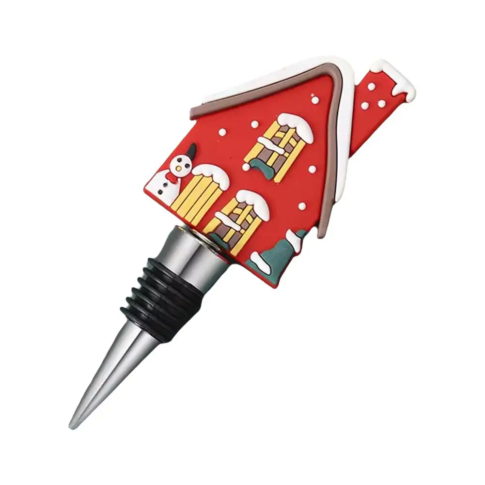 Веселая рождественская пробка для вина расширяющаяся бутылки с напитками