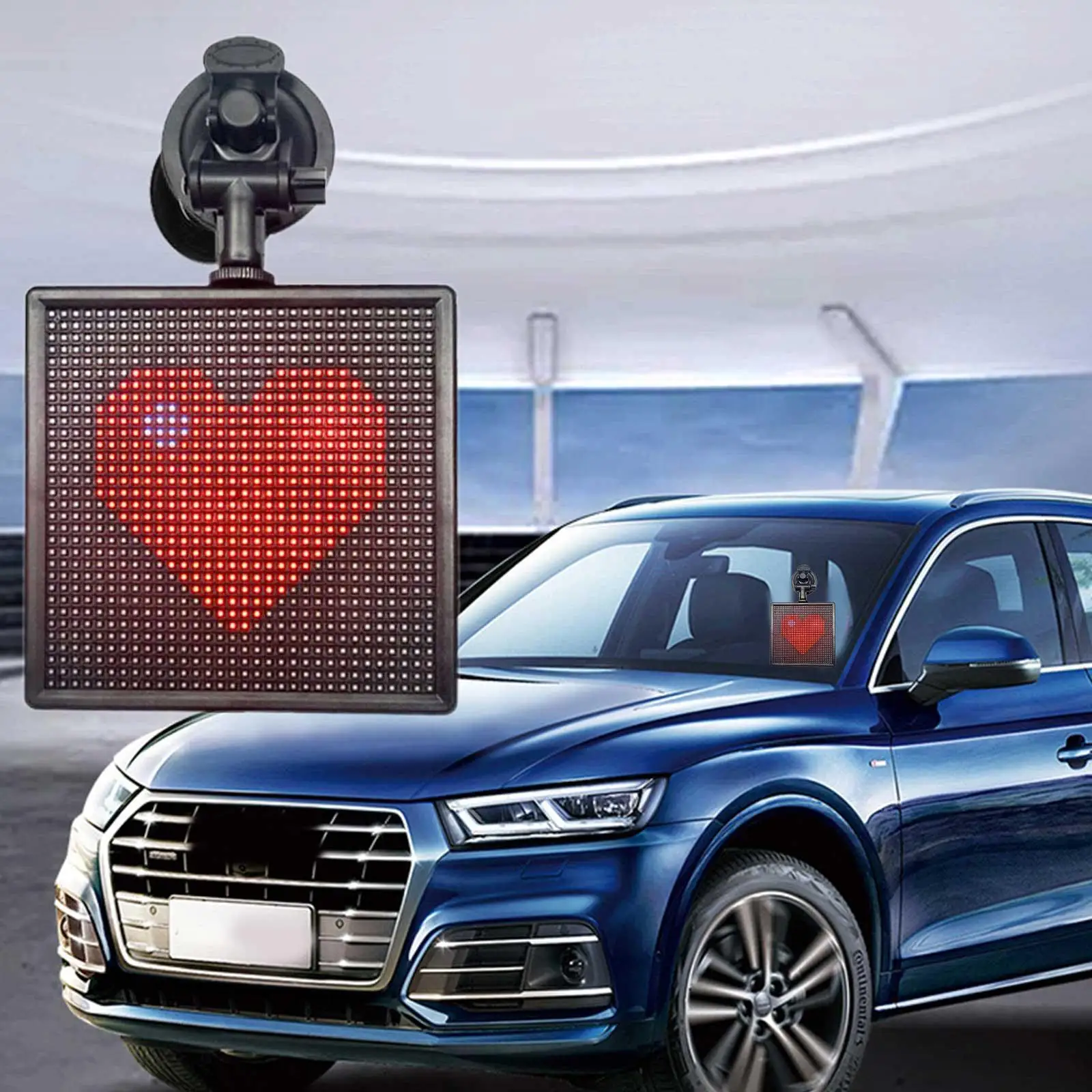 

LED Display On Car Rear Window Full Color Mobile Phone APP Control Support RGB 7-color Display Creative Car Accessories