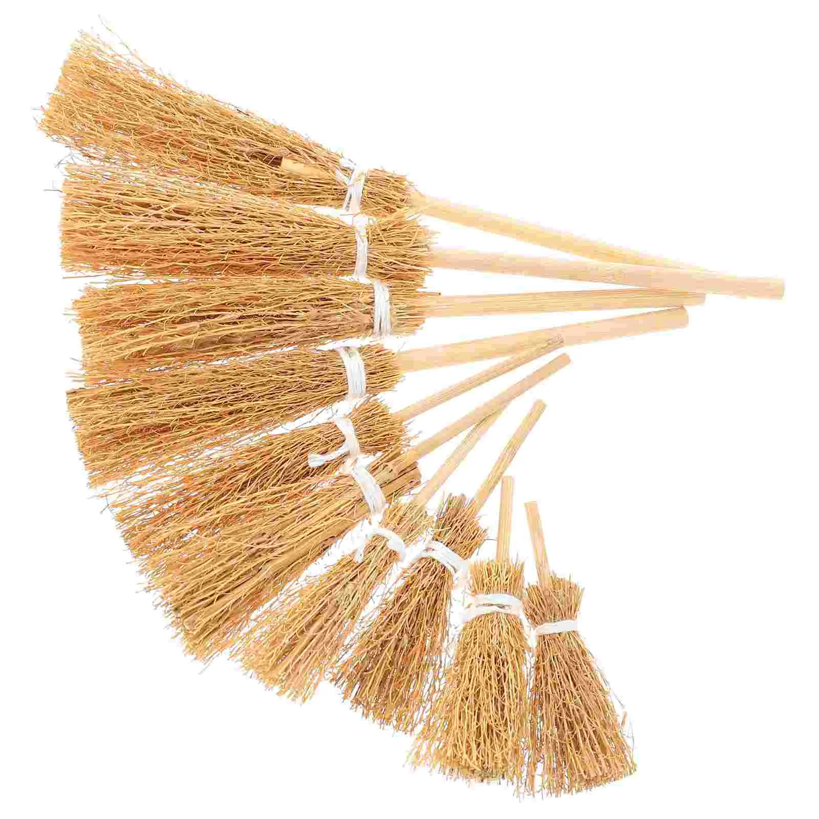 10 шт. мини-домик с метлой украшение имитация метлы декор ручной аксессуар для