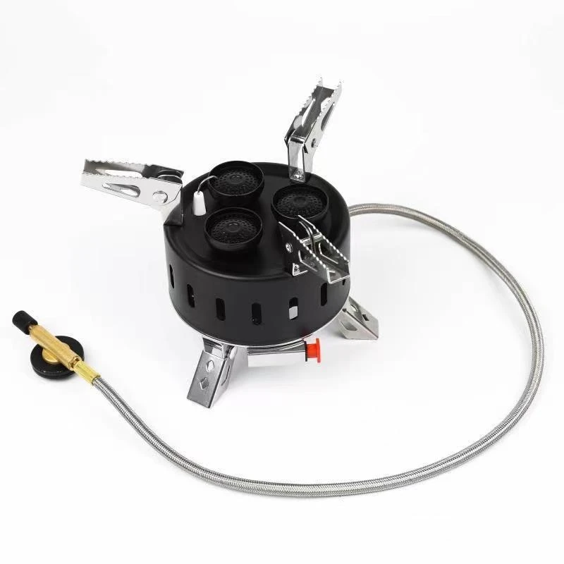 Портативная туристическая горелка газовая плита с сильным огнем для кемпинга