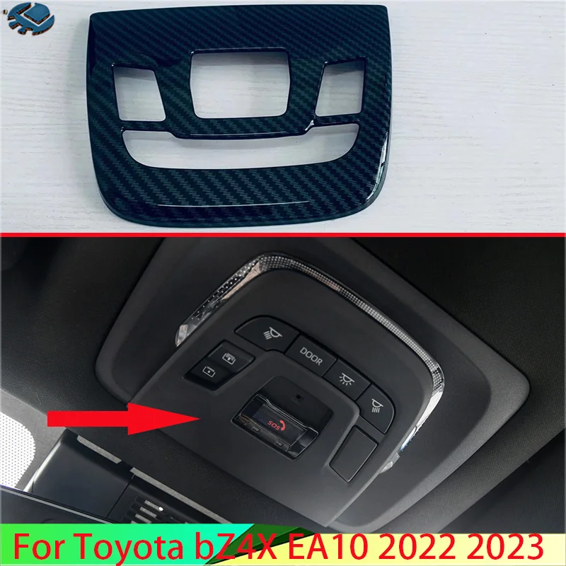 

For Toyota bZ4X EA10 2022 2023 Car Accessories ABS chrome interior front reading light trim cover