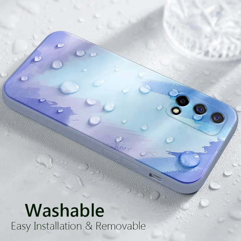 watercolor soft tpu silicone phone case for oppo realme gt master edition 5g colorful back cover free global shipping