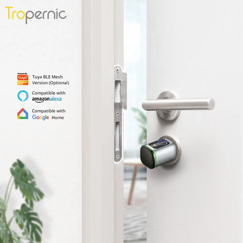 Цена Дверной смарт-замок Европейский профиль без ключа, электронный центральный замок с дистанционным управлением через приложение, с дактилос...