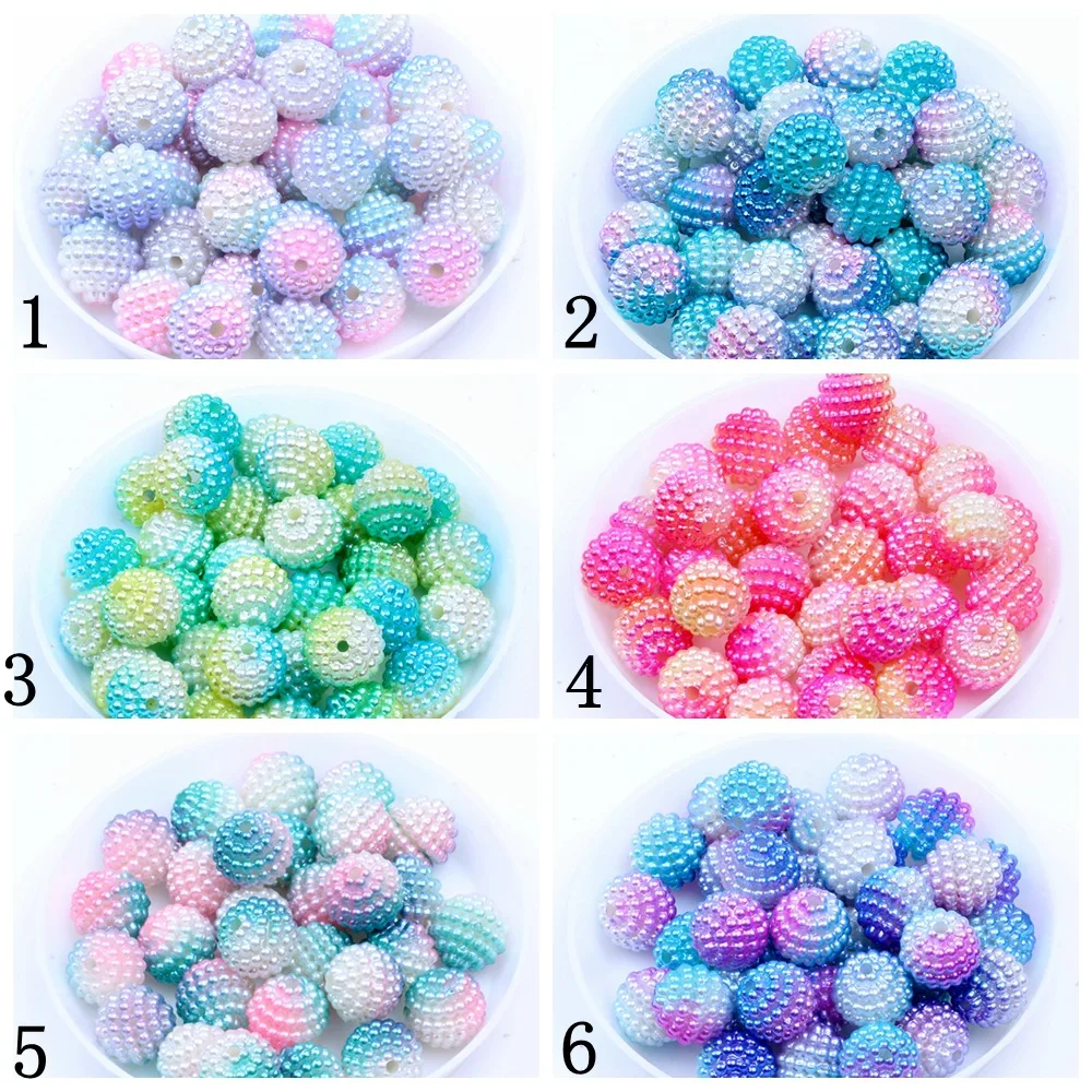 

10mm200/20 Gradient Bayberry Balls ABS Detachable Wedding DIY Hand Holding Flower Full Sky Beads Ornament Design