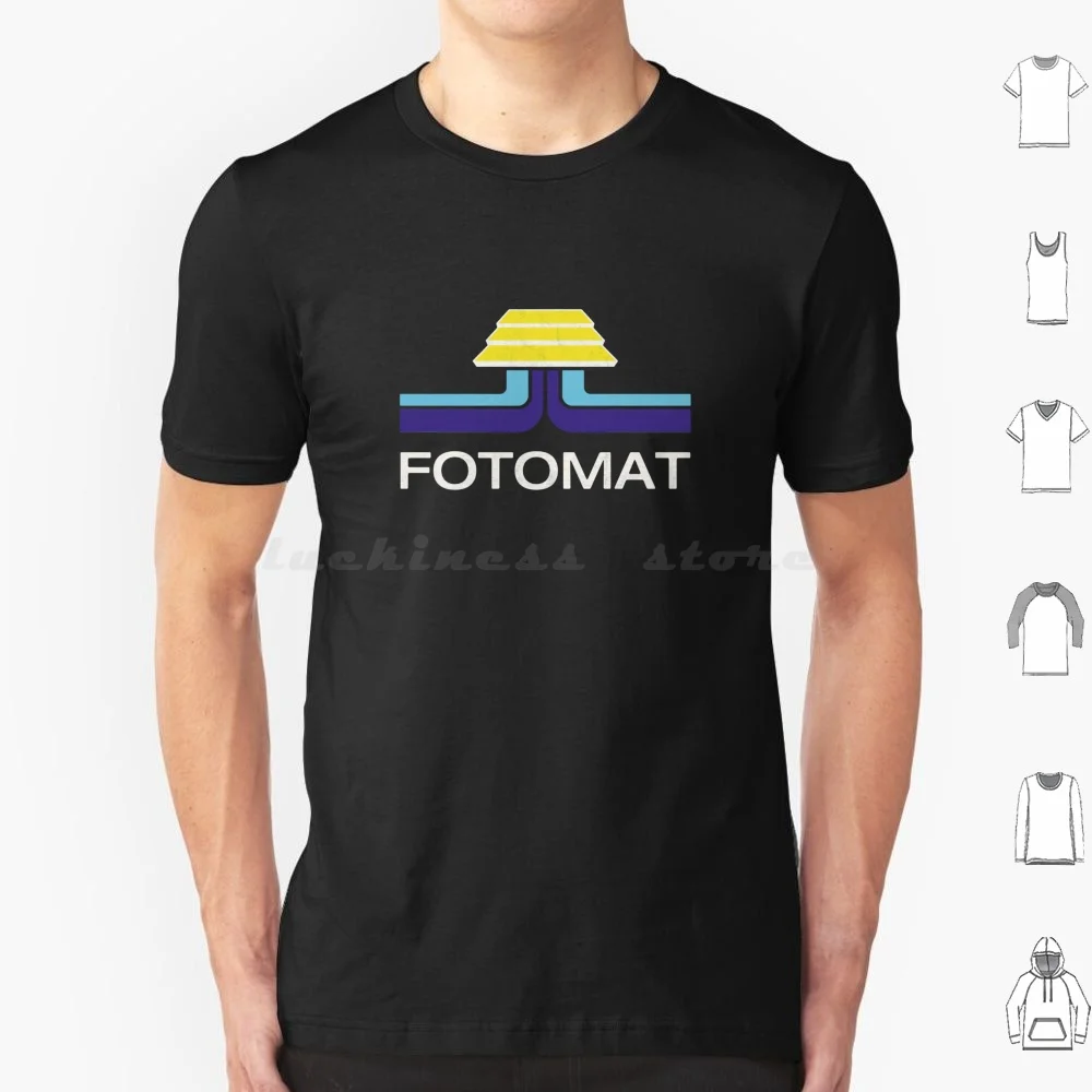 Футболка в ретро стиле с логотипом магазина Fotomat хлопковая классная футболка 6xl