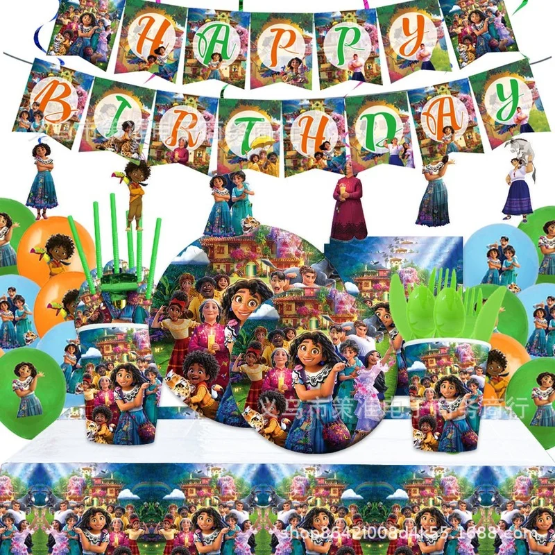 Диснеевсвечерние одноразовые столовые приборы тарелки чашки скатерти