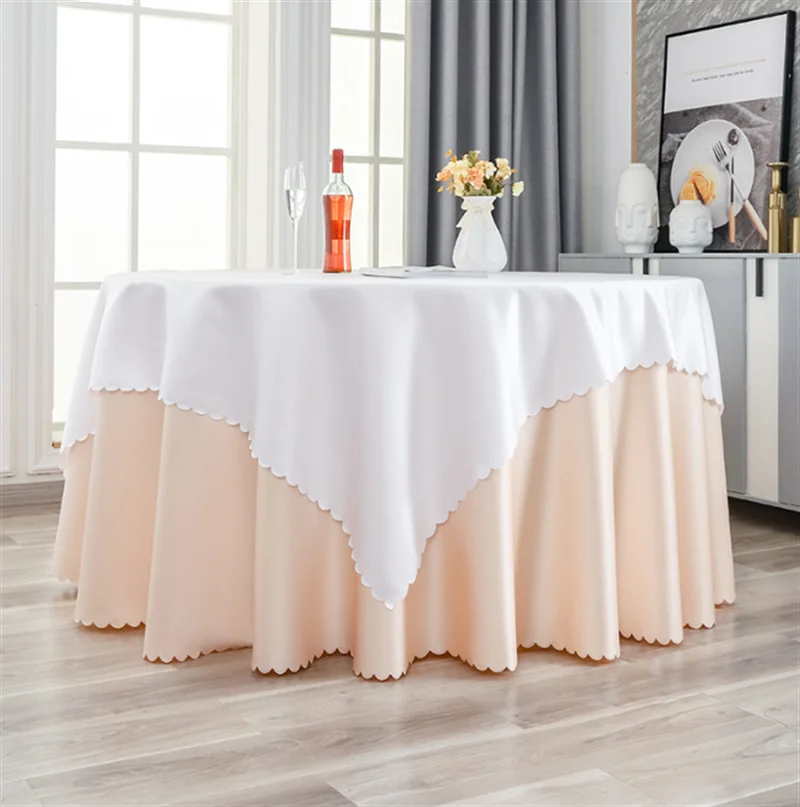 

Double Layer Dirty Proof Tablecloth Desk Tablecloth Light Luxury High Quality Table Cloth Contrast Color Romantic Feeling