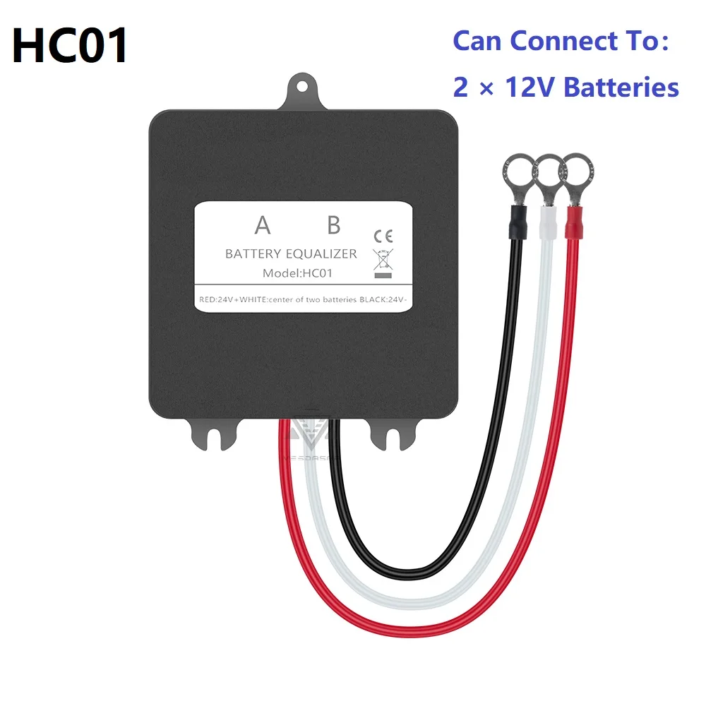 Балансировочный эквалайзер HC01 для свинцово-кислотных аккумуляторов 2x12 В, срок годности, с экраном стандартного отображения, простая установка
