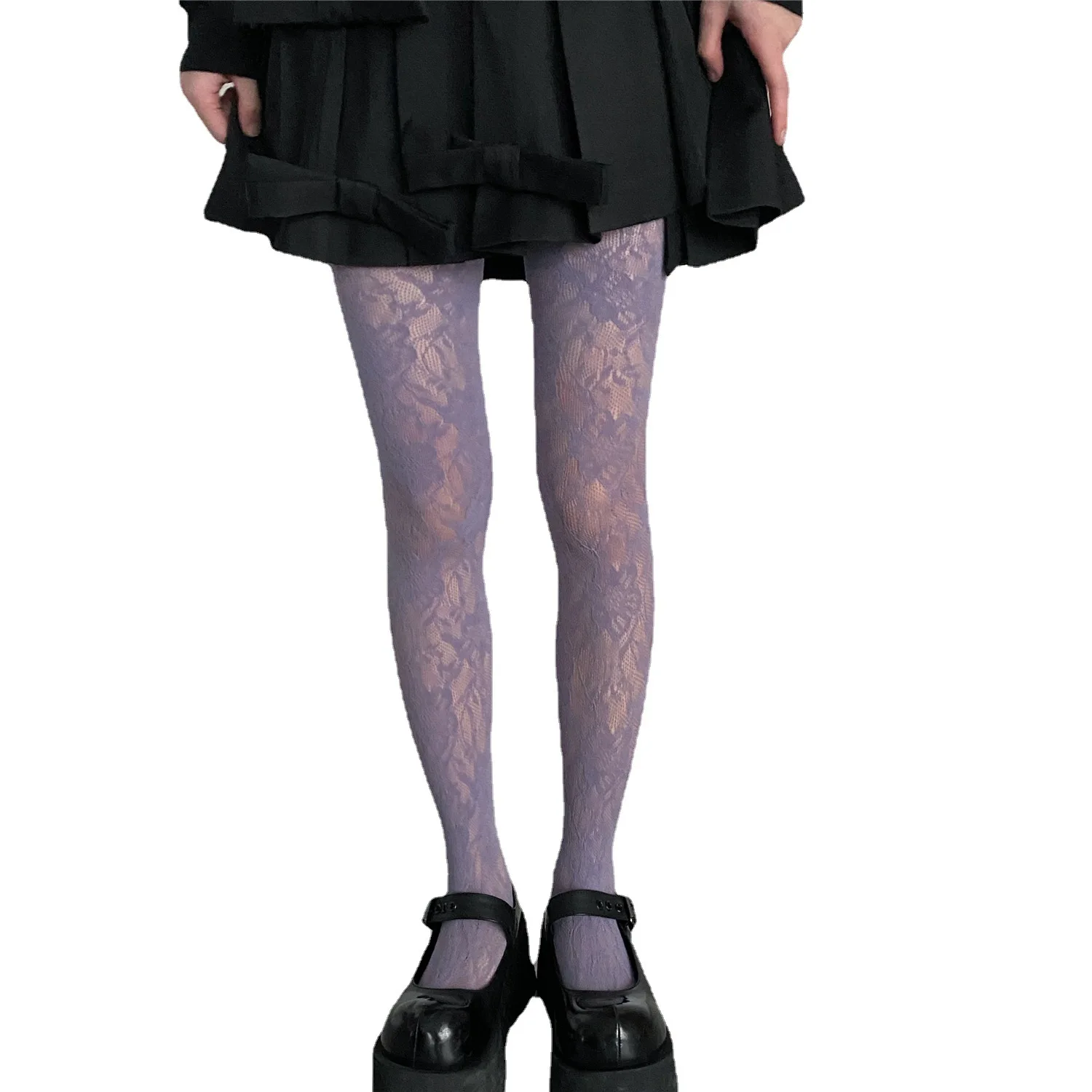 NEW Web Celebrity Spice Color Fishnet Stockings Sweet Cool Hollow-out Tights Render Filar Socks