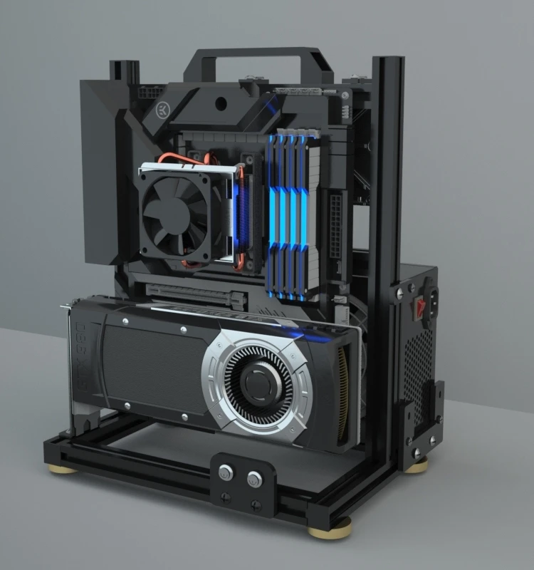 ITX UMATX MATX ATX satax игровой шкаф для настольного ПК открытая рамка для компьютера игровой шасси Вертикальная личность «сделай сам»