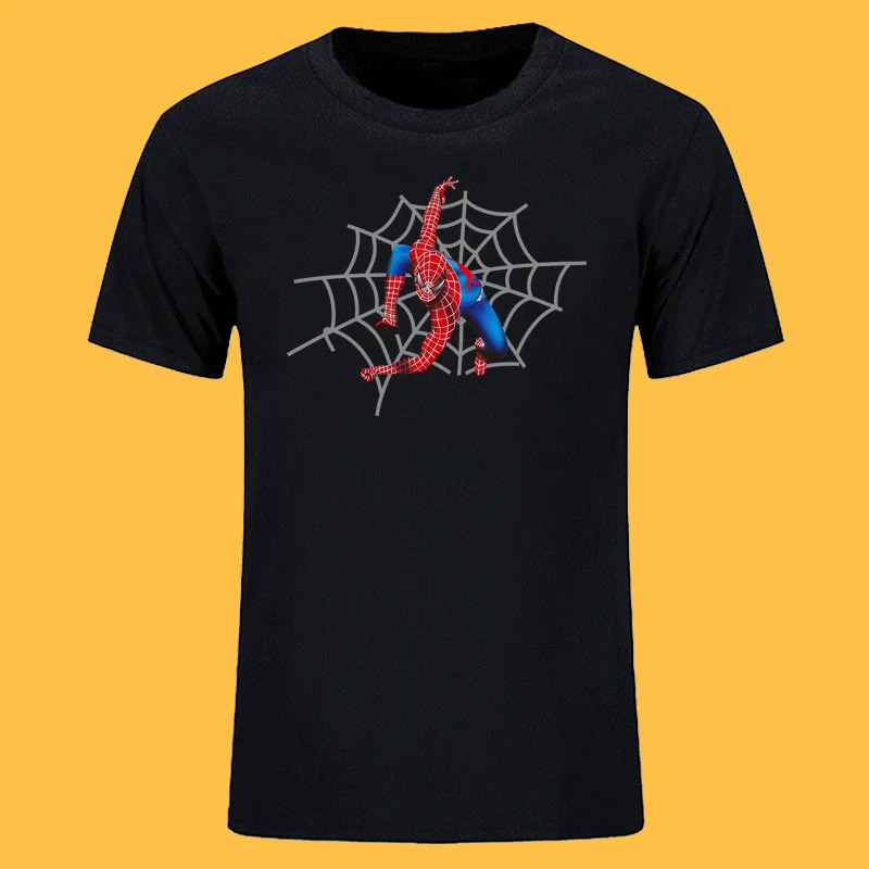 

Футболка мужская в стиле хип-хоп, уличная одежда с забавным мультяшным принтом Marvel tкреветки, хлопковая Повседневная рубашка в стиле Харадз...