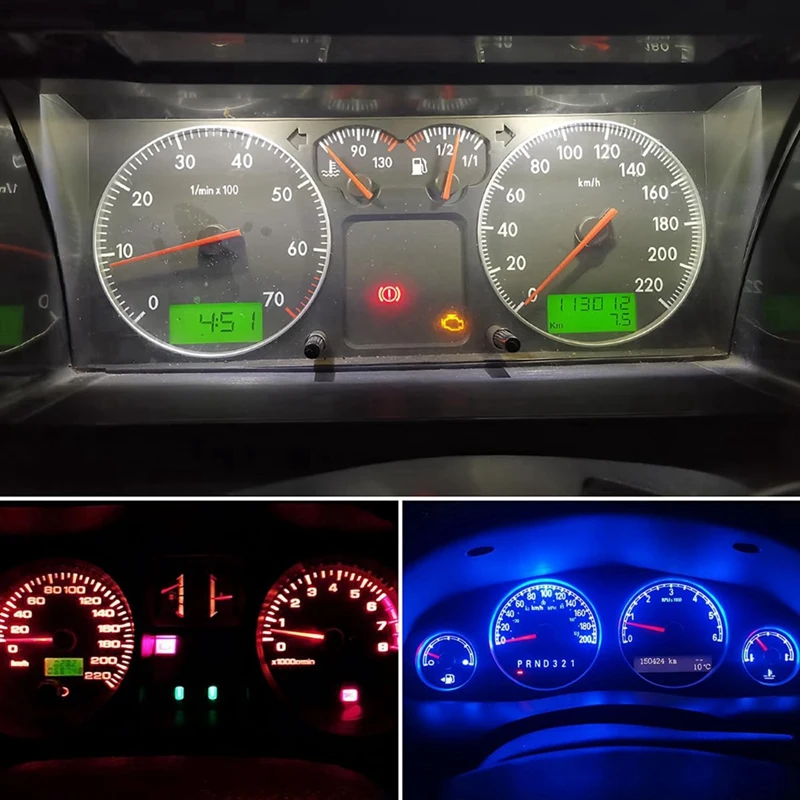 20 шт. светодиодные фонари T5 для приборной панели автомобиля индикатор датчика