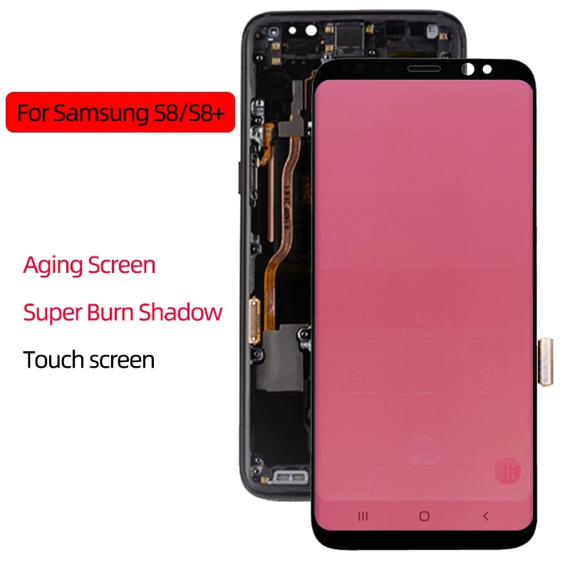 Aging Red Shadow Touch Screen For Samsung S8 Plus G955 Burn Touch Screen Components For Samsung S8 G950