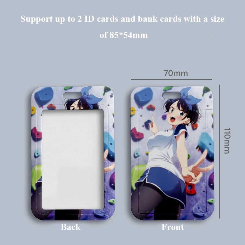 2023 New 110*70mm Japanese Anime Kanojo Okarishimasu  Lanyard ID Card Badge Holder with Keychain Keyring Gift