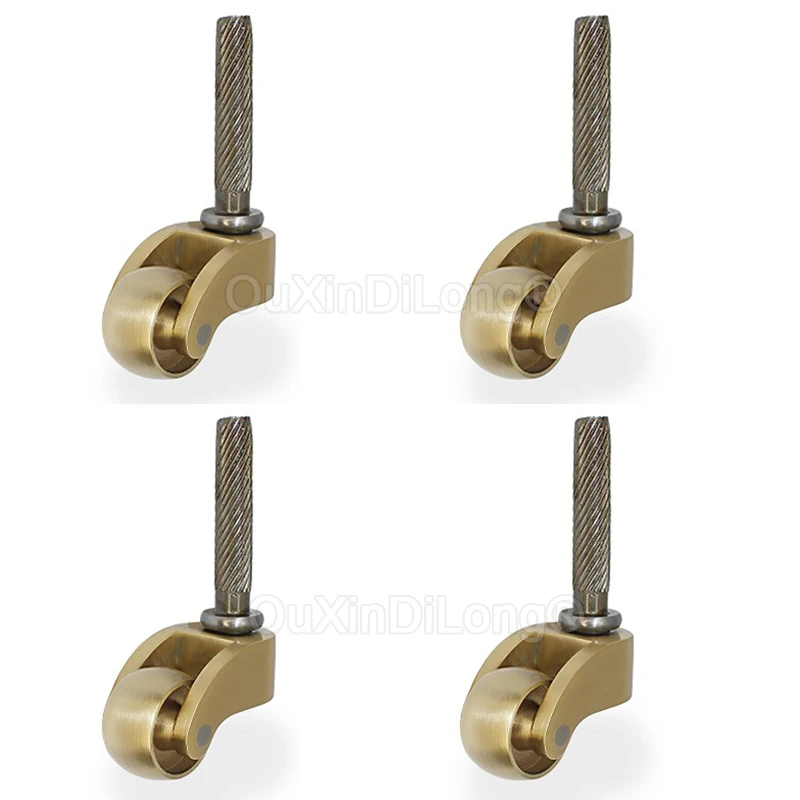 

Classic 4PCS Brass Wheels Universal Furniture Casters Table Chairs Sofa Bar Flexible Rotation Rollers Runners Replacement Parts