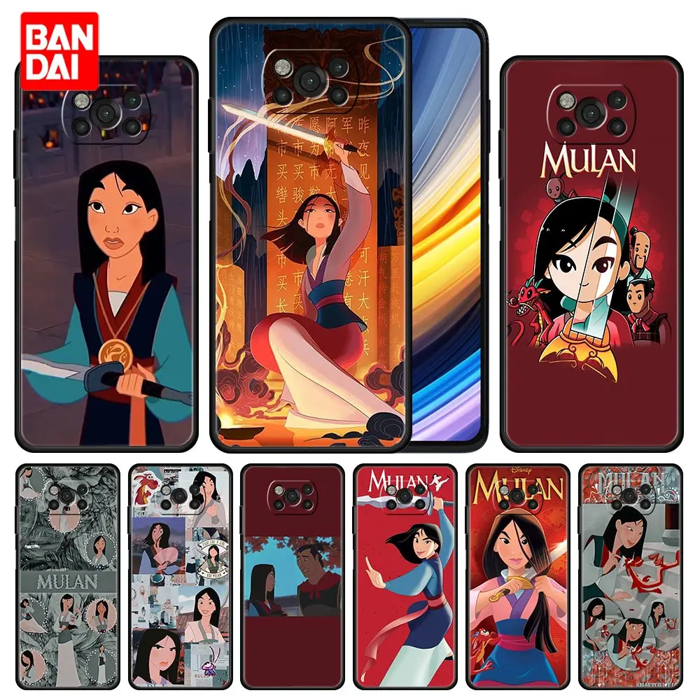 

Disney Mulan Princess Cartoon Anime Case for Xiaomi Mi Poco X3 NFC F3 Redmi Note 9s 9 9A 9C 8 10 11 9T 8T 10T K40 Pro Plus Cover