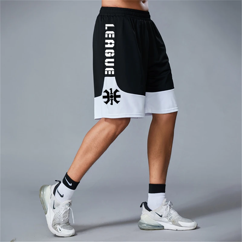 

Summer Men's Letter Print Basketball Shorts Outdoor Casual Fitness Breathable Short Pants Baggy Male Sport pantalones cortos