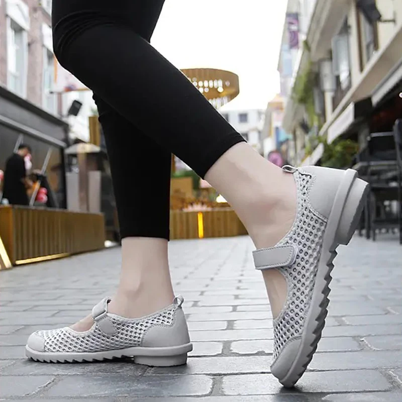 Women Shoes Summer Casual Flats Breathable Female Sneakers Woven Walking Shoes Slip On Ladies Loafers Handmade Shoes Size 35-42