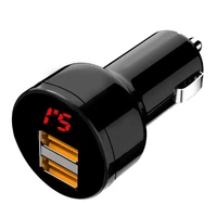 12v24v dual ports 3 1a usb car cigarette charger lighter digital led voltmeter power adapter for mobile phone tablet gps