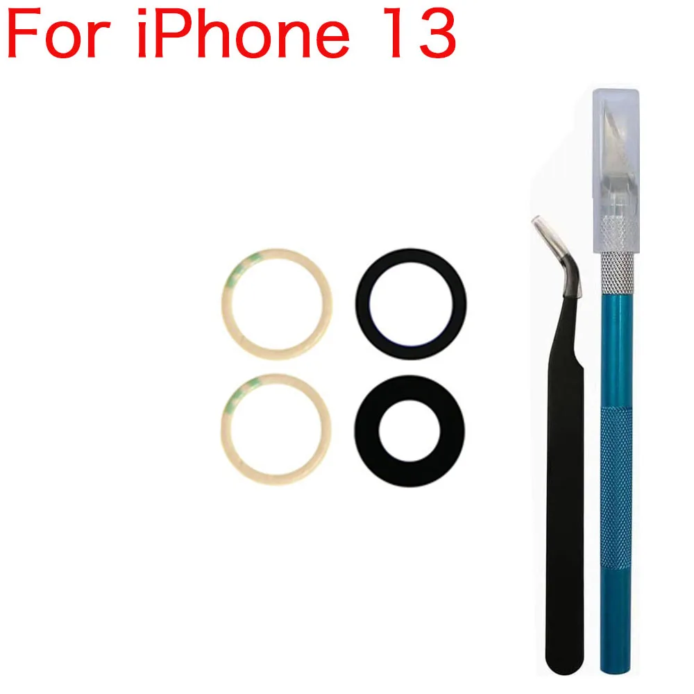 Замена стекла объектива задней камеры для iPhone 14 15 Plus X XR XS 11 12 13 Mini Pro Max с наклейкой 3 м и инструментами для ремонта (art.: 3920cc871f12e) - 3920cc871f12e