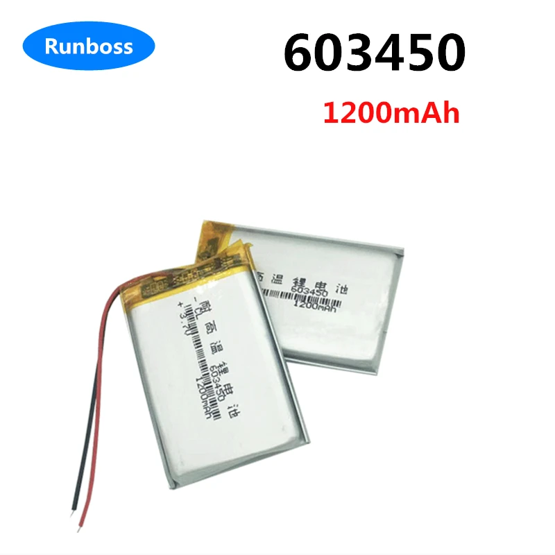 603450 3,7 V 1200mAh литий-ионный полимерный аккумулятор для Bluetooth динамика внешний аккумулятор светодиодный устройство записи LH950 GPS