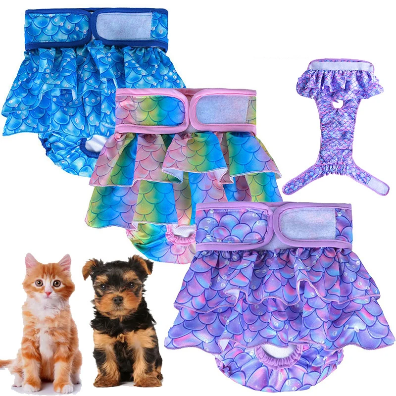 

Pet Physiological Menstrual Hygiene Pants Puppy Reusable Sanitary Doggie Diapers Washable Female Dog Shorts Panties Underwear
